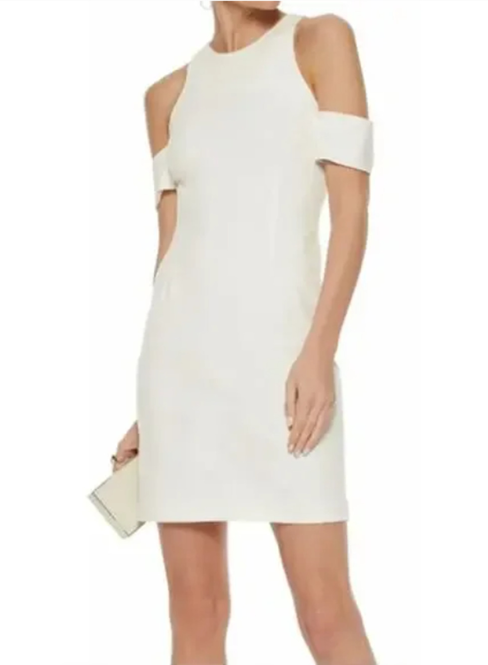 Nicholas White Mini Dress Women's 8 Cut Out Shoulder Bachelorette Party Wedding